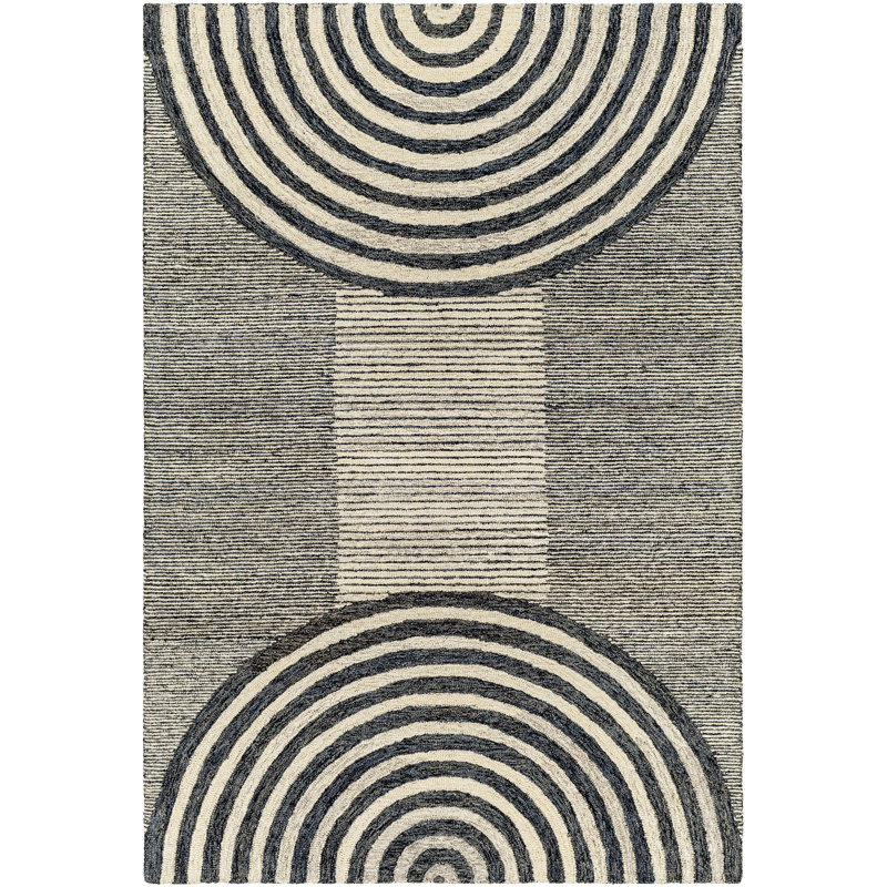 Uptown Handmade Wool Black/Cream Rug & Reviews AllModern